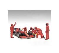 F rmula 1 F1 Pit Crew 7 Figure Set Team Red Release III para modelos a escala 118 de American Diorama