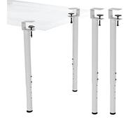 F-Shape Adjustable Table Clamp Legs,Metal Telescopic Table Legs,Metal Iron Dining Desk Legs,Adjust Freely Between 65-95cm,for DIY Coffee Table Console,No Punching (White)