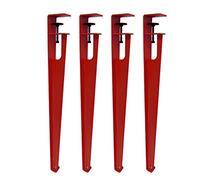 F-Shape Dining Desk Foot,Adjustable Table Clamp Legs,Metal Coffee Table Legs,Iron Bar Legs,Workbench Support Legs,Dining Desk Legs,No Punching,with Floor Protectors (76cm(30in),Red)