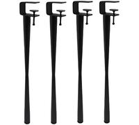 F-Shape Furniture Legs,Metal Clamp Table Legs,Adjustable Iron Dining Desk Legs,for DIY Coffee Table Furniture Console,No Punching Design with Floor Protectors (17.7in,4pcs)