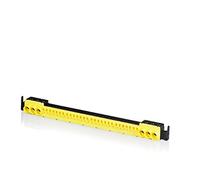 F-tronic - PE de Ranuras Abrazadera, 6 x 25 mm² enroscables y 28 x 4 mm² enlazable, Negro, skpe34