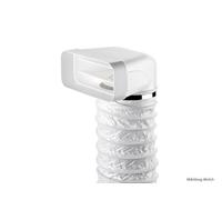 F-Urx 150 Pieza de Desvío 90° Con Tubería Fllexible, Elemento Conexión, Blanco,