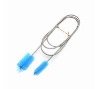 F&Y Cepillo de Limpieza de Doble Tubo Flexible-Limpiador de tuberías de Resorte de Acero Inoxidable para Acuario y pecera-3 Colores (Azul)
