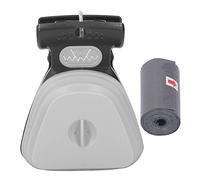 F&Y Debe tener en el apartamento para perros: solución para recoger excrementos con pala para excrementos de perro de tamaño manual, pala portátil para excrementos de perro con bolsa de basura (gris)