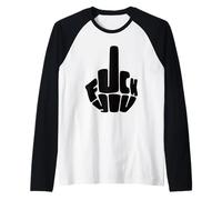 F You Funny Middle Finger Dark Humor Funny Statement Camiseta Manga Raglan