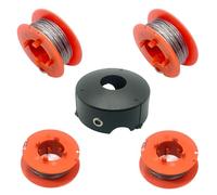 F016800175 - Bobina de repuesto para cortacésped Bosch ART 23 26 30 Combitrim Easytrim, 1,6 mm x 8 m, línea de carrete Pro Tap con cubierta F016L71088 (4 bobinas + 1 cubierta)