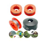 F016800175 Wire Spool for Bosch Art 23 26 30 Easytrim and Combitrim, Pro-Tap Automatic Spool Soft Cord, 8M x 1.6mm with Cover F016L71088 (3 Spool + 1