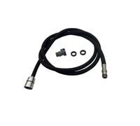 F1/2 M15*1 Replacement Faucet Hose Quick Connect Pull Out Hose Nylon Hose Tube Gray/Black 150cm Kitchen Accessories(Black)