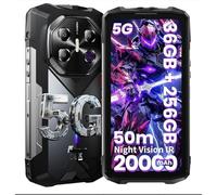 F113 5G 20000mAh/33W teléfono resistente desbloqueado, 36GB+256GB/2TB, MediaTek Dimensity 7050+Android 15 Gaming Phone, 6.8 pulgadas FHD+120Hz Gorilla Glass, 50m Ultra-Long Range 64MP 4K Cámara de