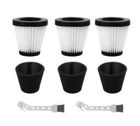 F117 - Juego de filtros de repuesto para aspiradora Scorpion, SD30025B y BD22025, 3 filtros + 3 filtros de esponja + 2 cepillos de limpieza, lavables para una succión duradera