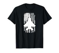 F15 Eagle US Flag Fighter Airplane Jet Plane Aircraft Camiseta