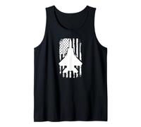 F15 Eagle US Flag Fighter Airplane Jet Plane Aircraft Camiseta sin Mangas