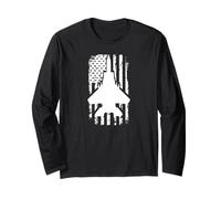 F15 Eagle US Flag Fighter Airplane Jet Plane Aircraft Manga Larga