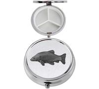 F18 Tench Fish acabado negro hecho de fino peltre inglés en un contenedor de 3 secciones con espejo