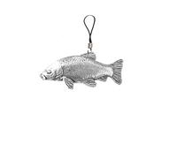 F18 Tench Fish - Emblema de peltre inglés para teléfono móvil, cordón de 4 cm, paquete de regalo