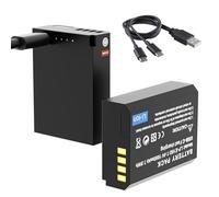 F1TP 2 baterías recargables de repuesto LP-E10D de 1050 mAh USB-C de carga rápida compatibles con cámaras Canon EOS Rebel T100 T3 T7 T6 T5 4000D 1200D 2000D 1500D