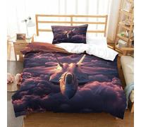 F22 Avión de Combate Uego De Ropa De Cama, 3D Impresión Microfibra Warplane Juego De Fundas De Edredón Incluye Funda Nórdica Y Funda De Almohada para Adultos Y Niños Single（135x200cm）