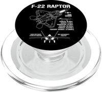 F22 Raptor Fighter Jet Especificaciones Avión Militar F22 Raptor PopSockets PopGrip para MagSafe