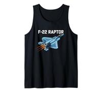 F22 Raptor Stealth Fighter Jet Avión Diseño Regalo Camiseta sin Mangas