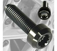 F26 1 tornillo de titanio M7 x 24,5 para llantas de 3 piezas BBS negro I RS I RX I Split I Tuning I Auto I Piezas