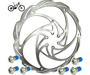 F26 Formula Monolitic 220 mm Disco de Freno 6 Orificios - Compatible Cura 4 & 6, Maven | Rotor MTB, E-Bike, DH, FR | Acero Inoxidable, Alto Rendimiento, Diseño Anti-Ruido