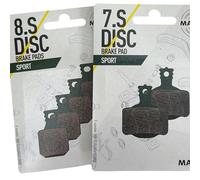 F26 Original MT para Bicicleta Frenos de Disco Hidráulicos Reemplazo Disco Pastillas de Freno compatibles con Magura Trail MT Bundle Set 8.S (Delantero, 4 Pistones) + 7.S (Trasero, 2 Pistones) Sport