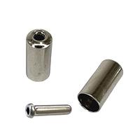 F26 Shimano - Funda para cable de freno de bicicleta MTB/Road/Ebike (2 tapas de 5 mm y 1 boquilla de compresión), color plateado