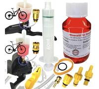 F26 Shimano - Kit de purga de frenos de disco (100 ml, aceite mineral, M5) | Kit de servicio y mantenimiento con conexión de llenado