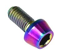 F26 Tornillo de titanio M5 DIN 912 cónico (Rainbow Neochrom, 12 mm)