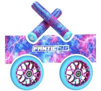 F26 Trick Tret Park/Street PRO Scooter Scooter Premium Upgrade Piezas de repuesto Kit de tuning Bundle I Mangos I Barends I Griptape I Ruedas (Thunder Pink/Turquesa)