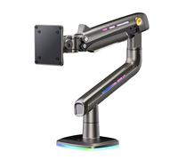 F5 Soporte Monitor PC 32-60″ RGB - Brazo Gaming Robusto, Resorte Mecánico, VESA 75x75 100x100, 2-20 kg, Rotación 360°, Soporte de Escritorio para Monitores Ultrawide y Curvos