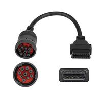F98CS Cable Adaptador J1939 9 Pin a OBD2 16 Pin para camión - Conector diagnóstico 30 cm