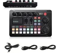 F998 Mezclador profesional Equipo de transmisión en vivo Podcast con reducción de ruido de un solo clic, 3-4 teléfonos móviles simultáneos para grabar juegos, estudios de voz, amplia compatibilidad