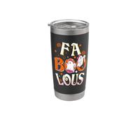 Fa BOO Lous Halloween Cute Faboolous Ghost Teen Girls Women Vaso térmico de acero inoxidable de doble pared