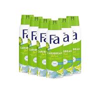 Fa Desodorante en spray Caribbean Wave con el exótico aroma fresco de limón, 48 h de protección, 6 x 150 ml