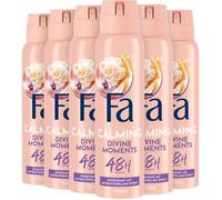 FA Desodorante en spray Divine Moments (6 x 150 ml), desodorante con aroma a flor de camelia silvestre, fórmula vegana, detiene las bacterias, desodorante protector sin sales de aluminio