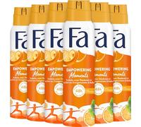 FA Desodorante en spray Empowering Moments (6 x 150 ml), desodorante con el aroma vigorizante de cáscara de naranja y albahaca, fórmula vegana, detiene las bacterias, desodorante protección sin sales