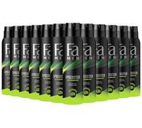 FA Desodorante en spray para hombre Speedster con taurina (12 x 150 ml) que activa tu cuerpo, mente y sentidos con el refrescante aroma de cítricos y limoncillo