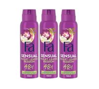 Fa Desodorante en spray Purple Passion (3 x 150 ml), con el refrescante aroma de flores de violeta, desodorante sin aluminio para una protección de hasta 48 horas, no deja residuos en la ropa