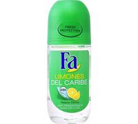 Fa Desodorante Roll-on Limones Del Caribe - 1 Ud De - Anti Transpirable Y Fiable Contra El Olor Corporal, Multicolor, 50 Ml