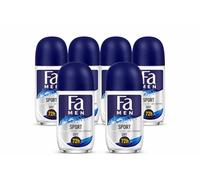 Fa Desodorante Roll-On Sport Anti Transpirable y Fiable Contra el Olor Corporal, Pack de 6x50ml