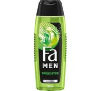 FA Gel de ducha Men Speedster con taurina (1 x 250 ml) 2 en 1 fórmula para cuerpo y cabello, activa tu cuerpo, mente y sentidos con el refrescante aroma de cítricos y limoncillo