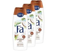 Fa Gel de ducha nutritivo de leche de coco con extracto de coco natural y el exótico aroma nutritivo de la leche de coco, 3 x 250 ml