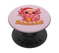 FA La La La Lotl - Cute Christmas Axolotl Pun Holiday PopSockets PopGrip Adhesivo