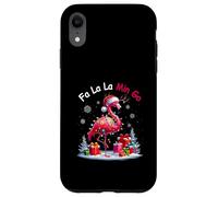 FA La Lala Mingo Flamingo Rosa Navidad Tropical Cheer Carcasa para iPhone XR