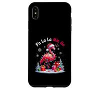 FA La Lala Mingo Flamingo Rosa Navidad Tropical Cheer Carcasa para iPhone XS MAX
