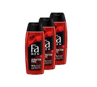 Fa Men 2 en 1 Body & Hair Gel de ducha Attraction Force con refrescante aroma de bergamota y lima, 3 x 250 ml