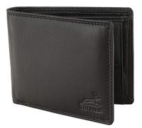 Fa.Volmer® Billetera de Cuero Hombre marrón/Negro con protección RFID Billetera Real con Look # VO19