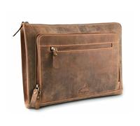 Fa.Volmer - Bolsa de ordenador para MacBooks, ordenadores portátiles y tabletas de hasta 14", color marrón