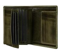 Fa.Volmer VO47 - Cartera de piel auténtica, protección RFID, 9 compartimentos para tarjetas y monedero, incluye caja de regalo, verde oscuro, medium, Clásico